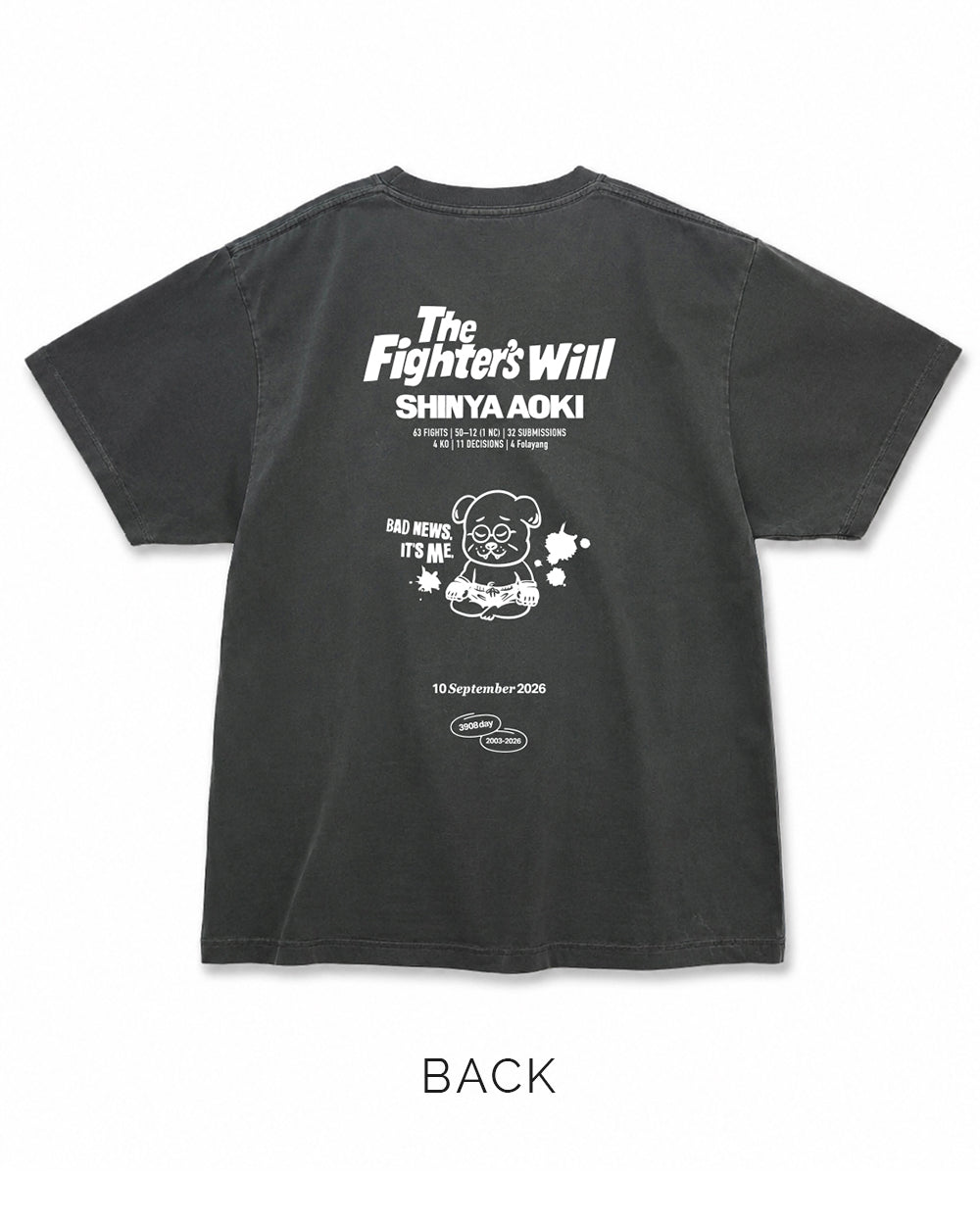 A* SHINYA AOKI "The Fighter's Will" Character H/S T-Shirts | 2026.09 Edition
