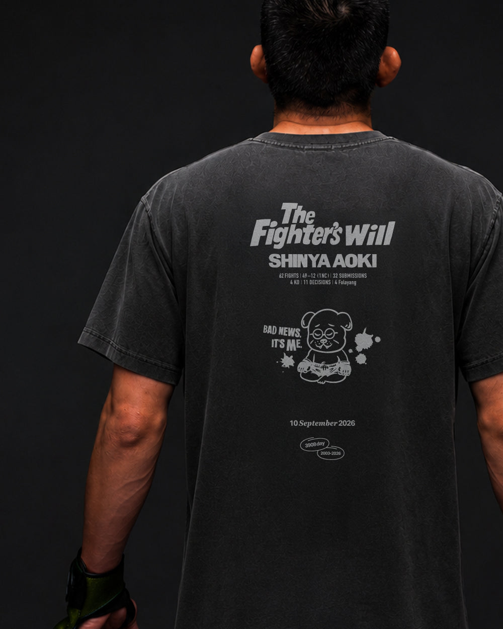 A* SHINYA AOKI "The Fighter's Will" Character H/S T-Shirts | 2026.09 Edition