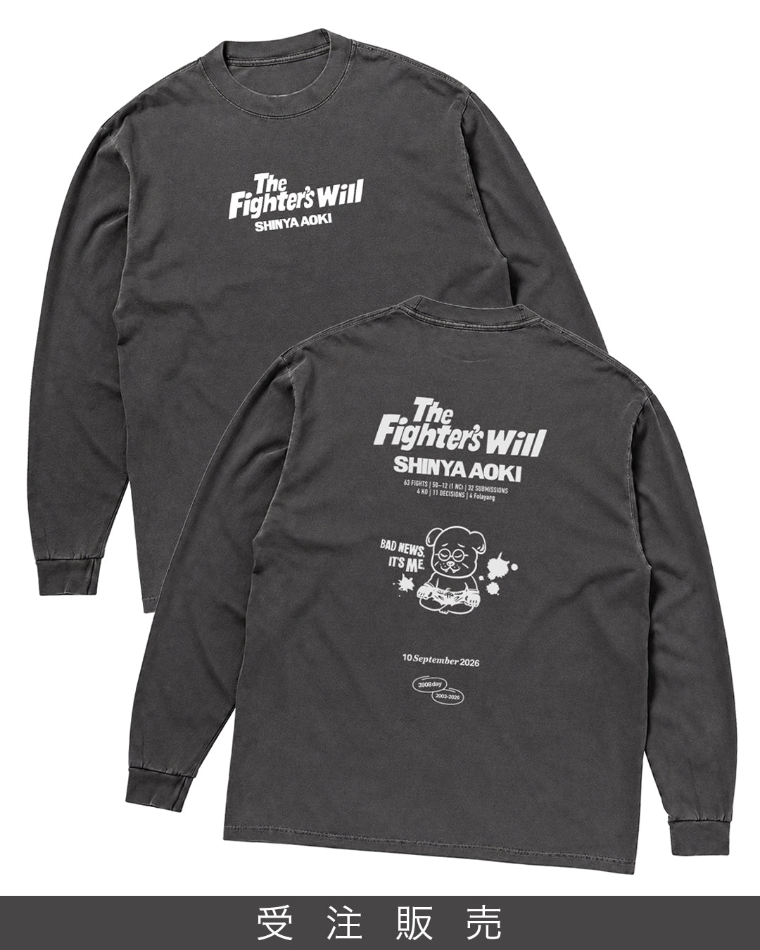 C* SHINYA AOKI "The Fighter's Will" Character L/S T-Shirts | 2026.09 Edition