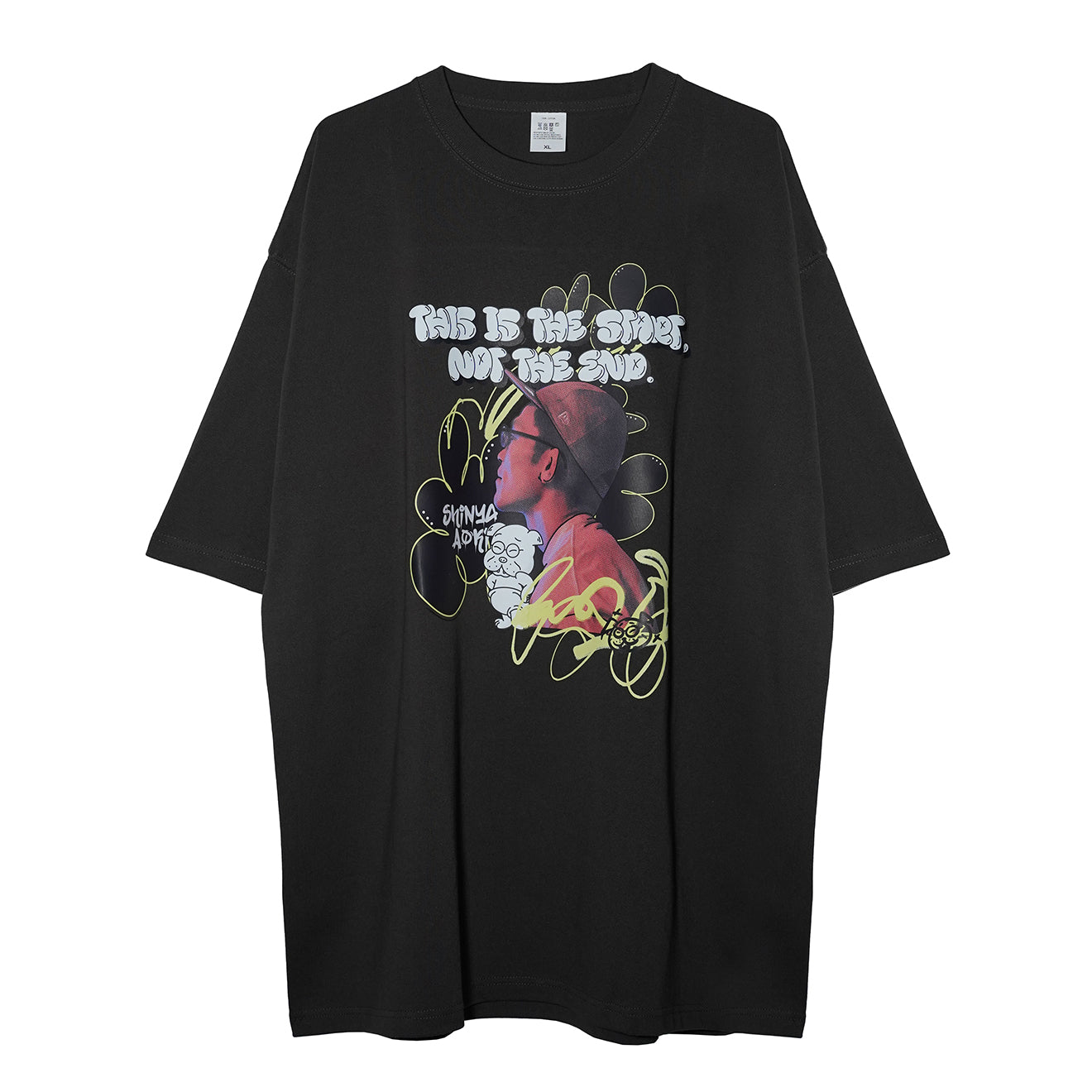 青木真也 "Not the end" ビッグシルエット 半袖 Tシャツ