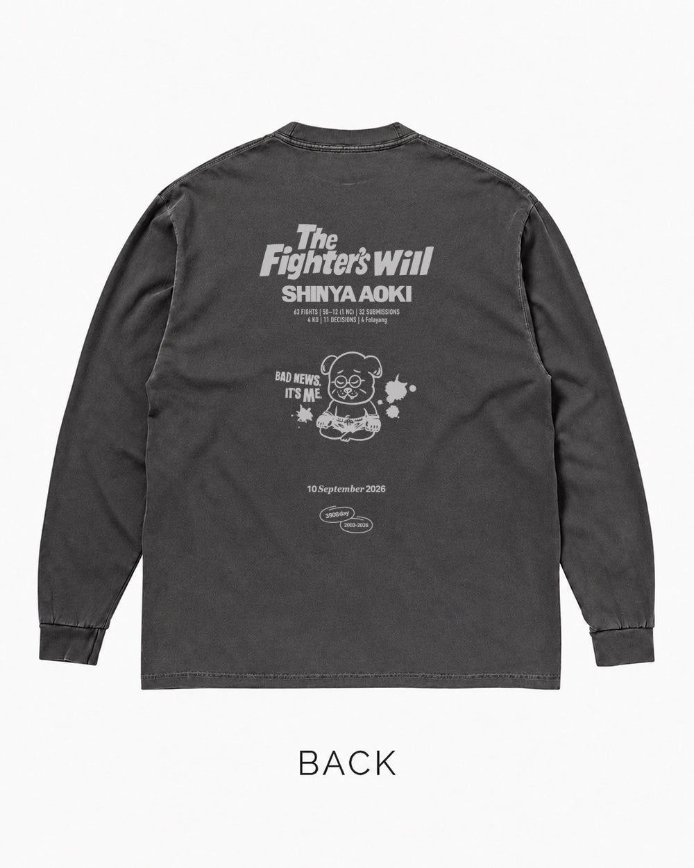 C* SHINYA AOKI "The Fighter's Will" Character L/S T-Shirts  | 2026.09 Edition
