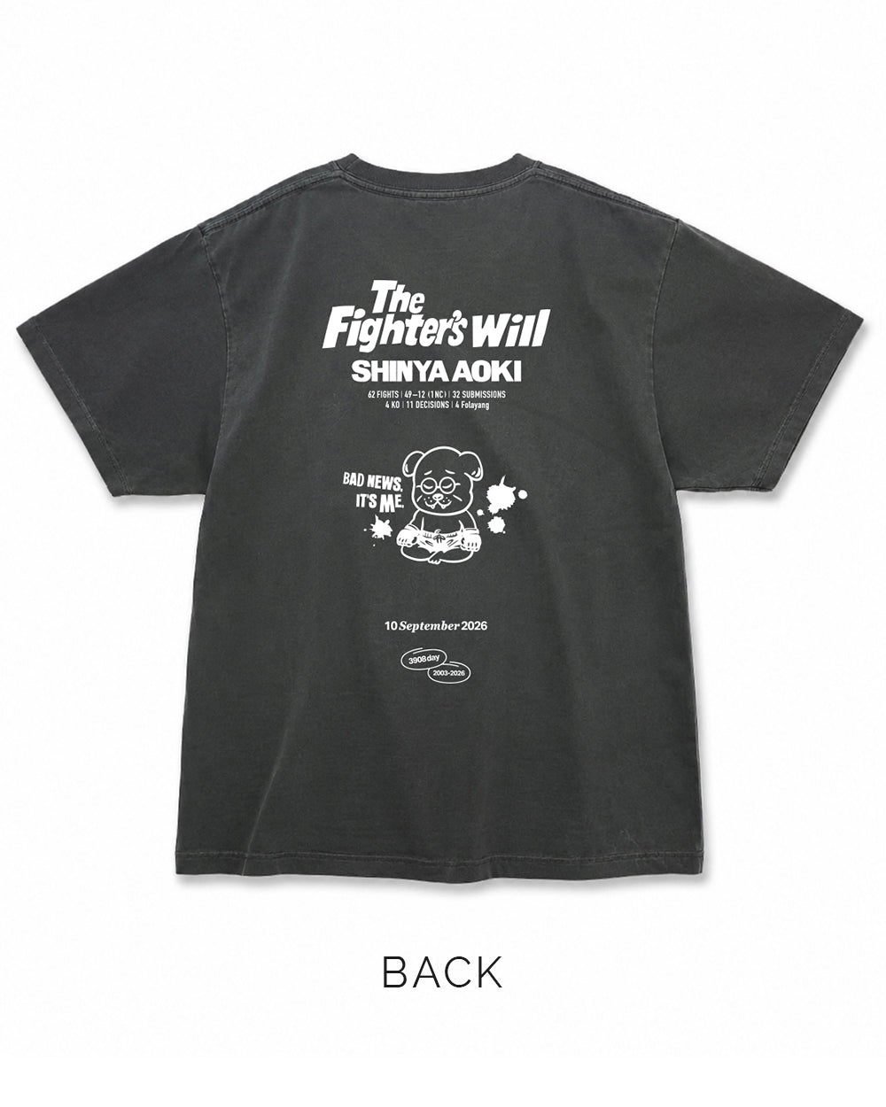 A* SHINYA AOKI "The Fighter's Will" Character H/S T-Shirts | 2026.09 Edition