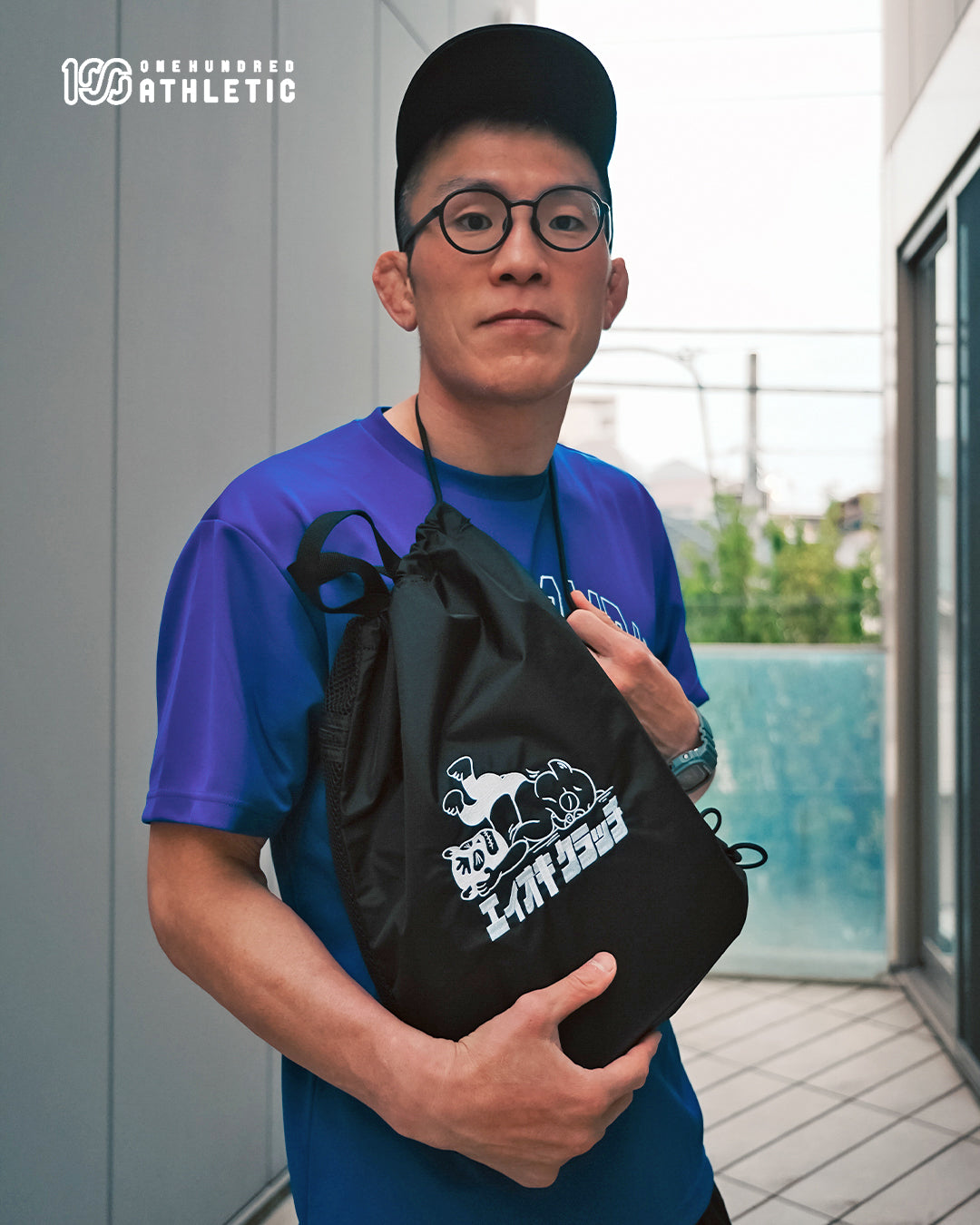 【受注生産】エイオキクラッチ×100A GYM DRAWSTRING BAG