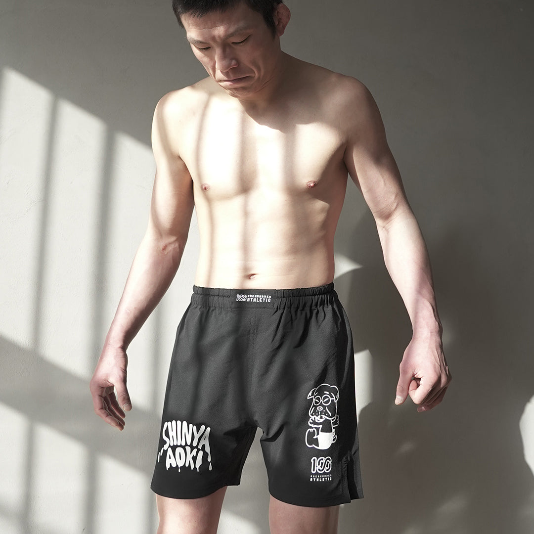 Shinya Aoki でんすけファイトパンツ × ONEHUNDRED ATHLETIC